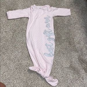 Mud Pie “best gift ever” infant gown 0-3 months